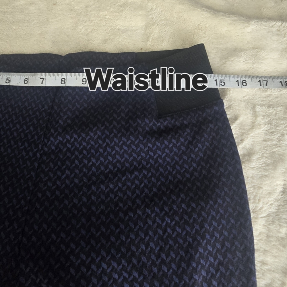 Navy Patterned Pants - Picture 2 of 4